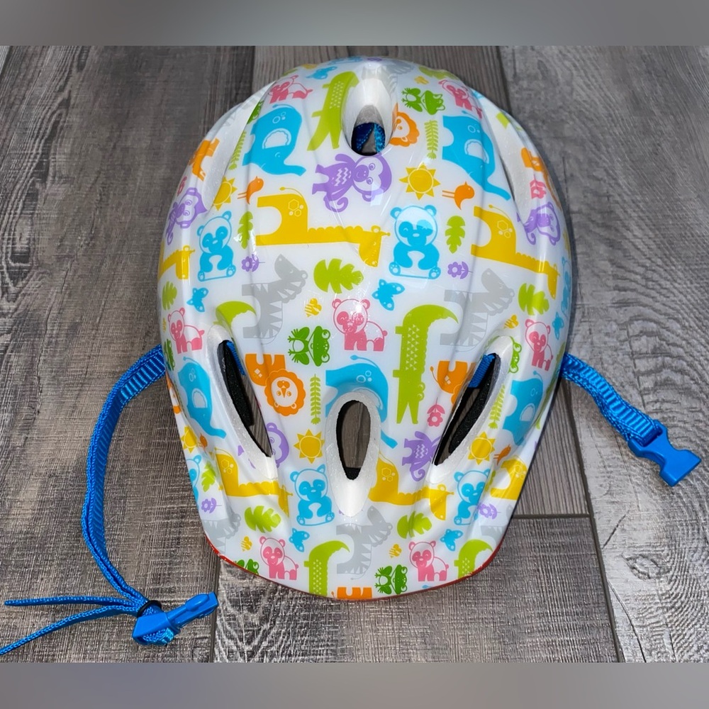Fisher Price Jungle Zoo Animal Gender Neutral Kids Bike Helmet Ages 3-5